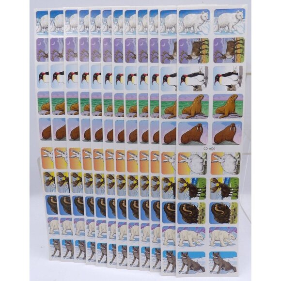 240 Wildlife Stickers Featuring Arctic Animals 1¼"x1" Each - Picture 3 of 3